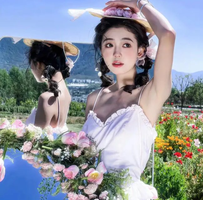 茜色少女